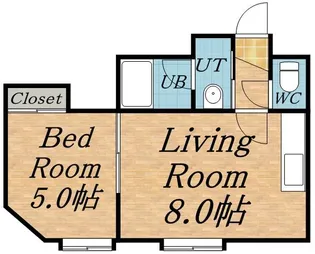 クレセント発寒【102号室】の間取り