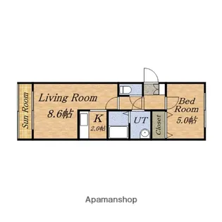 フェアモント山の手【4階】の間取り