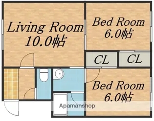 マンションアンクB棟【102号室】の間取り