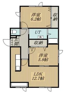 ウェルスヒル富丘【2階】の間取り