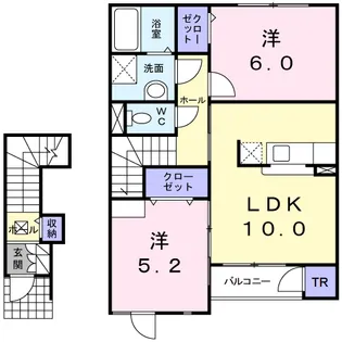 コートグラシオッソ【2階】の間取り