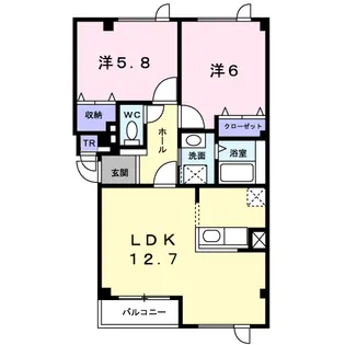 ビューシャトーⅡ【1階】の間取り