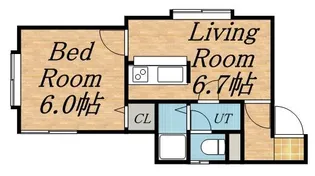 ラ・メゾン【201号室】の間取り