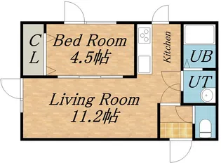 アイビル西町北【203号室】の間取り
