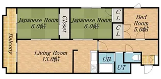高伸ハイツ【407号室】の間取り
