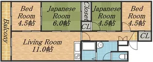 上野マンション【2階】の間取り