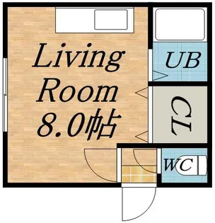 サンパレスA【8号室】の間取り