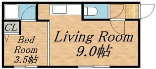 ハイツ古跡【202号室】の間取り