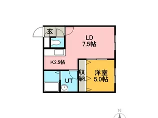 サンテラス手稲本町【202号室】の間取り