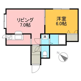 フォレスト西町【202号室】の間取り