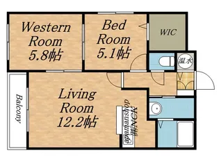 ベルクレール琴似【5階】の間取り