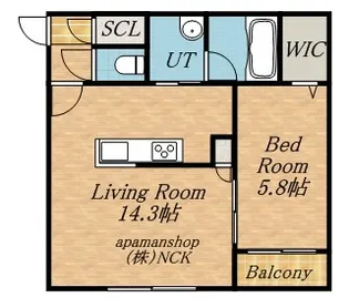 ヴィアラ山の手77【4階】の間取り