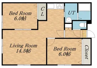 竹道ビルA【2階】の間取り