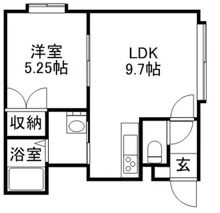 ハレクラニハウス【203号室】の間取り