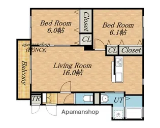 つばめハイツ【103号室】の間取り