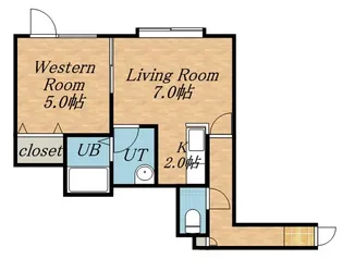 ベラカーサ新発寒【102号室】の間取り