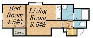 フェリスファミリアIII【206号室】の間取り