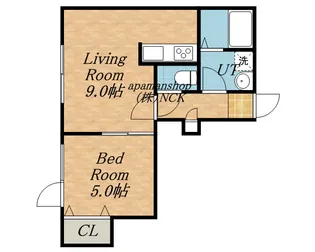 シェモア【101号室】の間取り