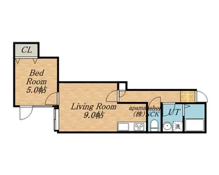 グレイス明日風【201号室】の間取り
