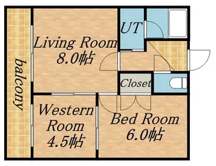 プログレスコート山の手【403号室】の間取り