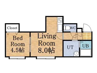 アビタ琴似【103号室】の間取り