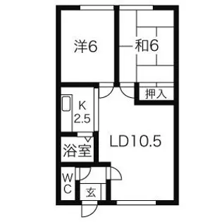 レジデンス曳地【103号室】の間取り