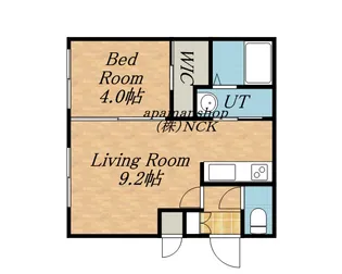 1LDKの間取り画像