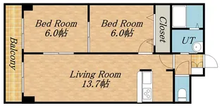 FARROCK AVENUE N41【203号室】の間取り