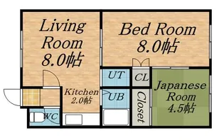 グリーンパーク【302号室】の間取り