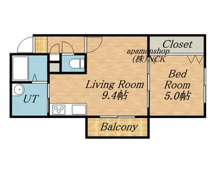 1LDKの間取り画像