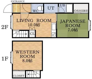 ロジェ発寒【102号室】の間取り