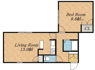 アルファアパル発寒【103号室】の間取り