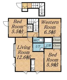 パルモ福井【0201号室】の間取り