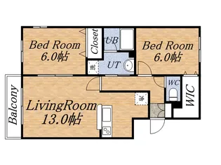 コアン・アンソレイエ【3階】の間取り