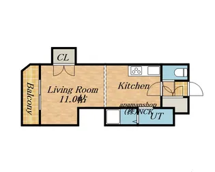パークサイドふる里【0403号室】の間取り