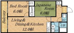 宮の沢一条館【0704号室】の間取り