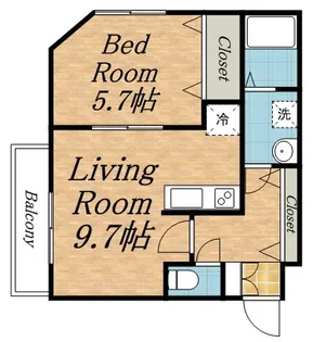 ハイツ緑ヶ丘【3階】の間取り