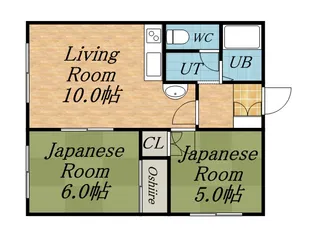 ルースンハイツ【0201号室】の間取り