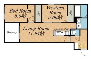 VILLETTA山の手(ヴィレッタ山の手)【2階】の間取り