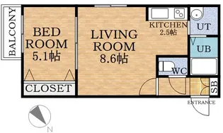 MTガーデン琴似II【2階】の間取り