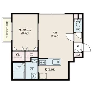 CERVINIA【105号室】の間取り