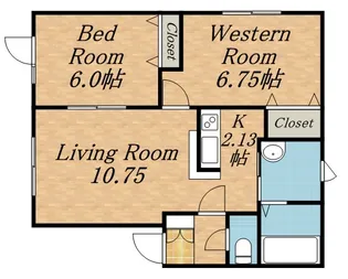 ソレアード二十四軒【1階】の間取り