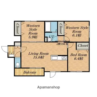 サンアイローヤル19【3階】の間取り