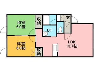 コーポウイングⅡ【0207号室】の間取り