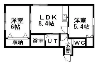 ノースランド発寒中央【4階】の間取り