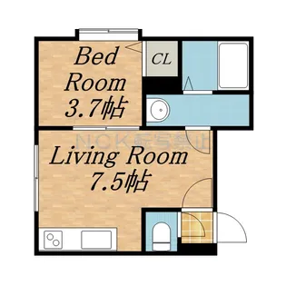 エルソル発寒【0105号室】の間取り