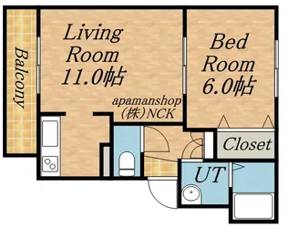 ラ・ヴィータ【0202号室】の間取り