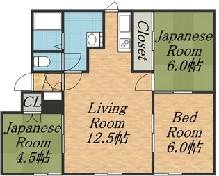 メイユールトータスA棟【1階】の間取り