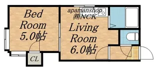 ノースクリエイト二十四軒Ⅱ【0105号室】の間取り