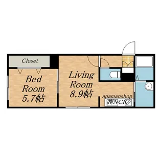 リヴェール八軒【1階】の間取り